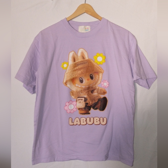 Labubu Purple Graphic T-Shirt By Just A Chill Day Cute Popular Size Large - Picture 1 of 5